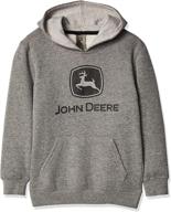 🔥 stay warm in style: john deere boys' fleece pullover hoodie logo