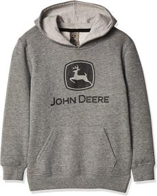 img 4 attached to 🔥 Stay Warm in Style: John Deere Boys' Fleece Pullover Hoodie