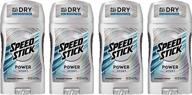 💪 ultimate sport 3 oz - speed stick power antiperspirant deodorant, pack of 4 logo