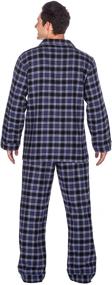 img 3 attached to High-Quality Flannel Pajama Sleepwear for Men