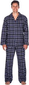 img 2 attached to High-Quality Flannel Pajama Sleepwear for Men