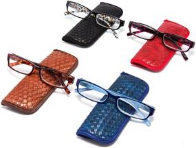 img 2 attached to 😎 Stylish and Sleek Ladies' Reading Glasses - 4 Pack of EYEGUARD Thin Frame Readers with Beautiful Patterns, Strength 2.50