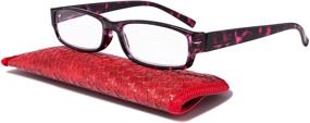 img 1 attached to 😎 Stylish and Sleek Ladies' Reading Glasses - 4 Pack of EYEGUARD Thin Frame Readers with Beautiful Patterns, Strength 2.50