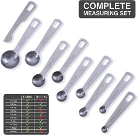 Measuring Spoons, Premium Heavy Duty 7 Pcs Stainless Steel Measuring Spoons  Cups Set Small Tablespoon With Metric And Us Measurements For Gift Measuri