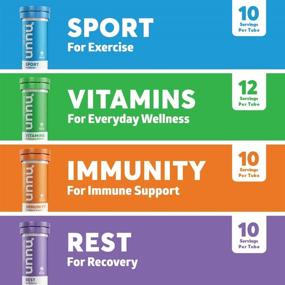 img 3 attached to Enhance Your Athletic Performance with Nuun Complete Pack: 🏃 Sport, Vitamins, Immunity, and Rest Hydration Drink Tablets (42 Piece Set)