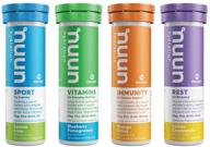 enhance your athletic performance with nuun complete pack: 🏃 sport, vitamins, immunity, and rest hydration drink tablets (42 piece set) logo