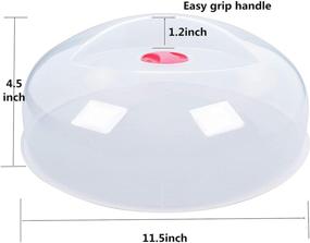 img 1 attached to 11.5 Inch Large Microwave Plate Cover: Easy Grip Splatter Guard Lid with Steam Vent, BPA Free & Dishwasher Safe