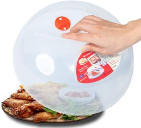 img 4 attached to 11.5 Inch Large Microwave Plate Cover: Easy Grip Splatter Guard Lid with Steam Vent, BPA Free & Dishwasher Safe