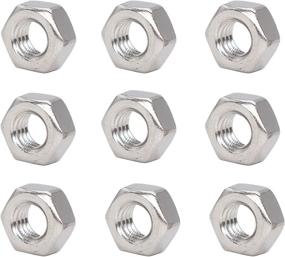 img 2 attached to 🔩 50pcs M6 x 1.0mm Hex Nuts - A2-70 Stainless Steel, Bright Finish by binifiMux
