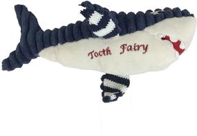 img 1 attached to 🦈 Maison Chic Shark Tooth Fairy Plush Pillow with Loose Tooth Book Set, Bruce Shark TF Design