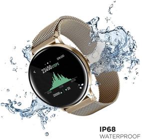 img 2 attached to ITouch Sport 3 Smartwatch - Gold Metal Case With Gold Mesh Strap