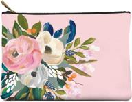 large zippered pouch by studio oh! - bella flora - 10&#34 logo