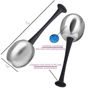 img 2 attached to 🧊 Ice Globes Facial Skin Care Freeze Tools for Women Face &amp; Eyes, Stainless Steel Face Beauty Cryo Roller with Storage Case, Christmas/Valentines Day Gift" - Enhancing SEO: "Ice Globes Facial Freeze Tools for Women Face &amp; Eyes, Stainless Steel Cryo Roller for Face Beauty, with Storage Case - Perfect Christmas/Valentines Day Gift