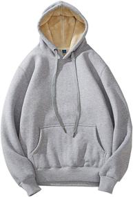 img 4 attached to Gihuo Men's Crewneck Sherpa Sweatshirt Pullover: Cozy Comfort for Active Men