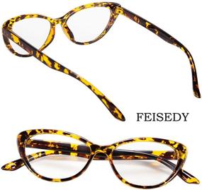 img 2 attached to FEISEDY Leopard Reading Glasses Vintage