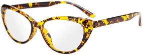img 4 attached to FEISEDY Leopard Reading Glasses Vintage