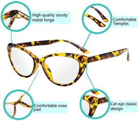 img 1 attached to FEISEDY Leopard Reading Glasses Vintage