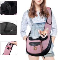 hands-free homechi pet sling: small pet puppy dog cat carrier bag with adjustable padded strap & front pouch, ideal for outdoor walking & hiking logo