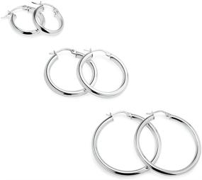 img 3 attached to Sterling Silver Medium Polished Earrings