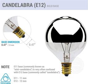 img 1 attached to 💡 40G16.5/SL - Incandescent - 120V - 40W - Dimmable Candelabra Globe Light - Silver Crown