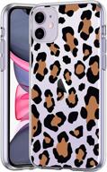 murmaz iphone 11 case - cute leopard print pattern: clear design transparent soft tpu bumper slim shockproof cover case for women girls (cheetah 11) logo