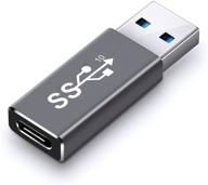 🔌 электоп усовершенствованный адаптер usb 3.1 gen 2 мужской к женскому type-c, двусторонняя поддержка зарядки и передачи данных до 10 гбит/с, преобразователь usb a в usb c 3.1 (серый цвет космоса) логотип