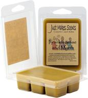 🌿 invigorate your senses with just makes scents 2 pack - frankincense & myrrh scented blended soy wax melts логотип