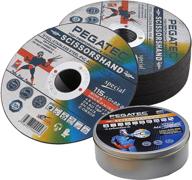 🔪 pegatec 4 1/2 inch cut off wheels, 50% increased cutting discs, 25 pack with storage box, ultra thin angle grinder cutting wheel: all-in-one cut off discs logo