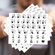finger tattoo letters (5 pack) - temporary, skin-safe, usa made, easily removable logo