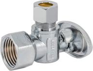 🔧 chrome quarter-turn angle stop valve - eastman 10733lf, 1/2 inch fip x 3/8 inch od comp logo