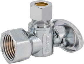 img 4 attached to 🔧 Chrome Quarter-Turn Angle Stop Valve - Eastman 10733LF, 1/2 inch FIP x 3/8 inch OD Comp