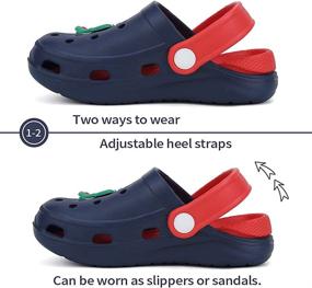 img 2 attached to 👶 New Navy 160 Boys' Toddler Slippers Sneakers - Comfortable ShowerU720SDDX4 Shoes at Clogs & Mules