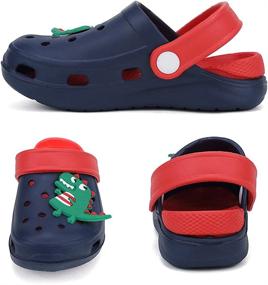 img 3 attached to 👶 New Navy 160 Boys' Toddler Slippers Sneakers - Comfortable ShowerU720SDDX4 Shoes at Clogs & Mules