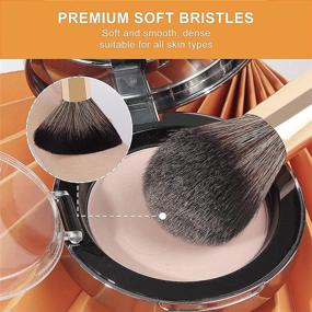 img 1 attached to 💄 Professional Makeup Brushes Set - MAANGE 10 PCs Travel Makeup Brushes Set with Case, Foundation Kabuki Blush Eyeshadow Brush Including Makeup Sponge and Brush Cleaner (Blackgold)