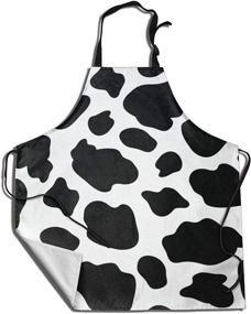 img 4 attached to 👨 Adjustable Unisex Apron, Cute Bib Aprons for Cooking and Kitchen - Ideal for Women, Men, and Chefs