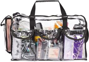 img 4 attached to 👝 Spacious Transparent Makeup Bag, Cosmetic Organizer (16.5 x 9 x 10 In)