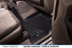 img 2 attached to 🚗 MAXLINER Floor Mats 3 Row Liner Set in Black for 2008-2018 Dodge Grand Caravan/Chrysler Town &amp; Country (Stow 'n Go Feature Exclusive)