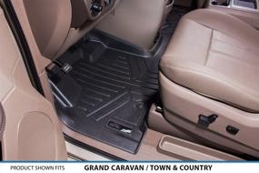 img 3 attached to 🚗 MAXLINER Floor Mats 3 Row Liner Set in Black for 2008-2018 Dodge Grand Caravan/Chrysler Town &amp; Country (Stow 'n Go Feature Exclusive)