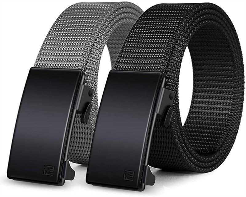 nylon ratchet belts automatic buckle logo