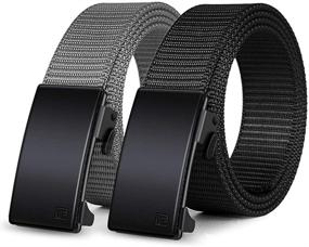 img 4 attached to Auto Buckle Nylon Ratchet Belts