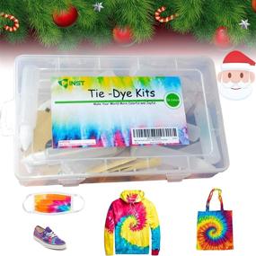 img 4 attached to 🌈 Vibrant INST Color Fast Tie Dye Kit: 26 Colors for Girls, Kids, and Adults - Complete DIY Set with Storage Box, Rubber Bands, Gloves, Apron, and Table Covers - Perfect for Festivals, Kids Party, and DIY Group Party
