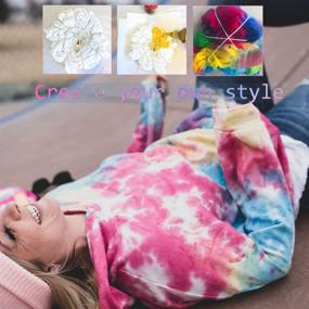 img 3 attached to 🌈 Vibrant INST Color Fast Tie Dye Kit: 26 Colors for Girls, Kids, and Adults - Complete DIY Set with Storage Box, Rubber Bands, Gloves, Apron, and Table Covers - Perfect for Festivals, Kids Party, and DIY Group Party