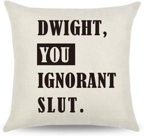 img 3 attached to CARRIE HOME The Office Quote Throw Pillow Covers 18x18 - Perfect Gifts for Dwight Schrute Fans, Set of 4