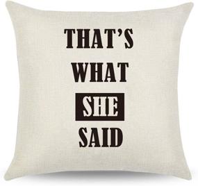 img 2 attached to CARRIE HOME The Office Quote Throw Pillow Covers 18x18 - Perfect Gifts for Dwight Schrute Fans, Set of 4