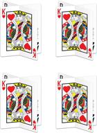 🃏 beistle 3-d playing card centerpieces - set of 4, 12" - vibrant multicolored decorations logo