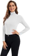 👚 honeyecho women's soft stretch long sleeve turtleneck tops - fitted base layer shirt for enhanced comfort and style logo