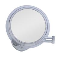 🪞 chrome finish zadro wall mount mirror with 7x magnification and surround light logo