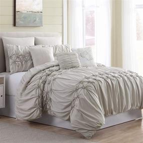 img 4 attached to 🛏️ Amrapur Overseas Sophie King/California King Sand 8-Piece Comforter Set
