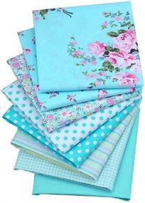 img 4 attached to 🧵 DIY Sewing: 8Pcs 20"x20" Flower Print Fabric Bundles for Crafting Quilting, Patchwork, and More!