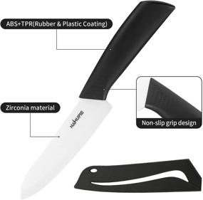 img 3 attached to Kitchen Ceramic Resistant Professional Utility Kitchen & Dining for Cutlery & Knife Accessories